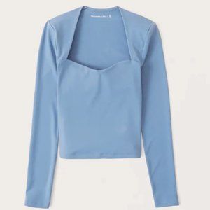 NWT Abercrombie Double Layered Seamless Fabric Long Sleeve Top